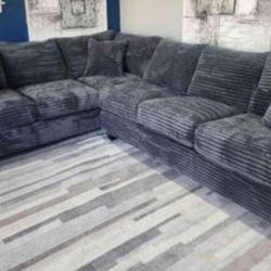 Limited Edition! 🚨 Brand New Byers Market Ghost & SLATE Grey Full Length Mink 2pc Sectionals