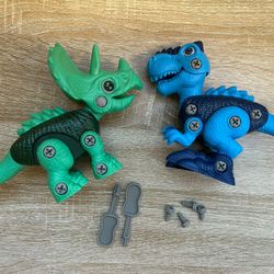 Set Of Two DIY Dinosaur Toys 