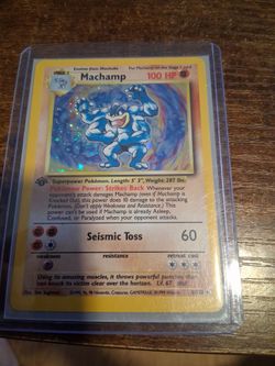 Machamp Holo Pokémon Card Base Set