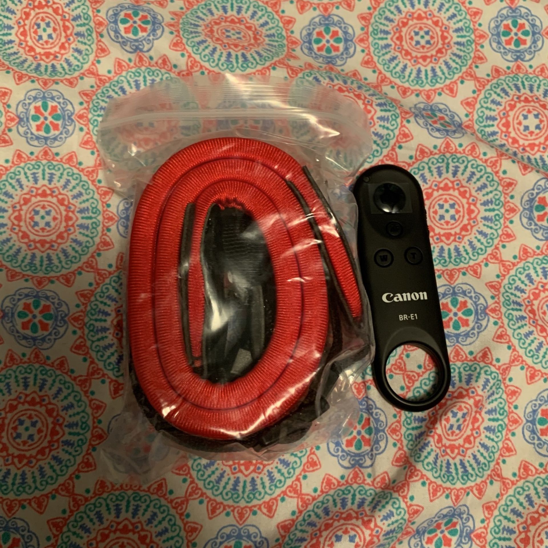 Canon Camera : Strap, Control, Battery, & SD transfer Device