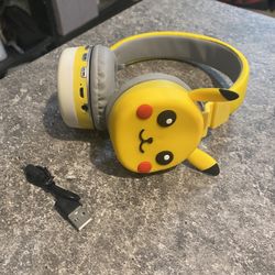 Pokemon Pikachu Wireless Headphones, Bluetooth, New in box !