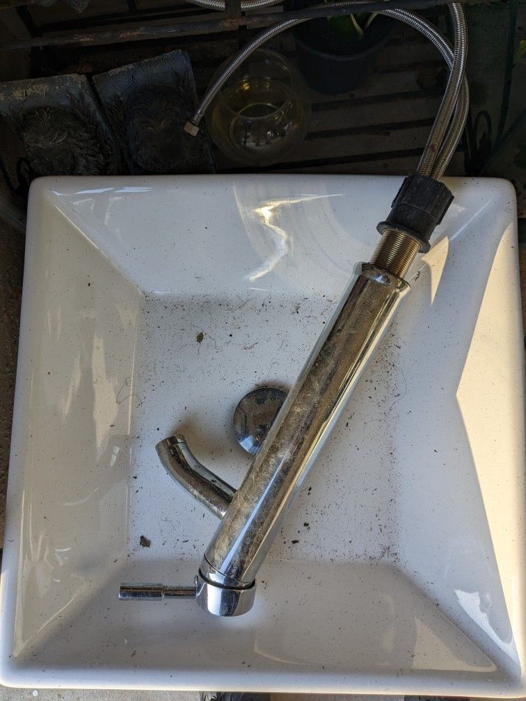 Bathroom Sink, Faucet And Glass Top