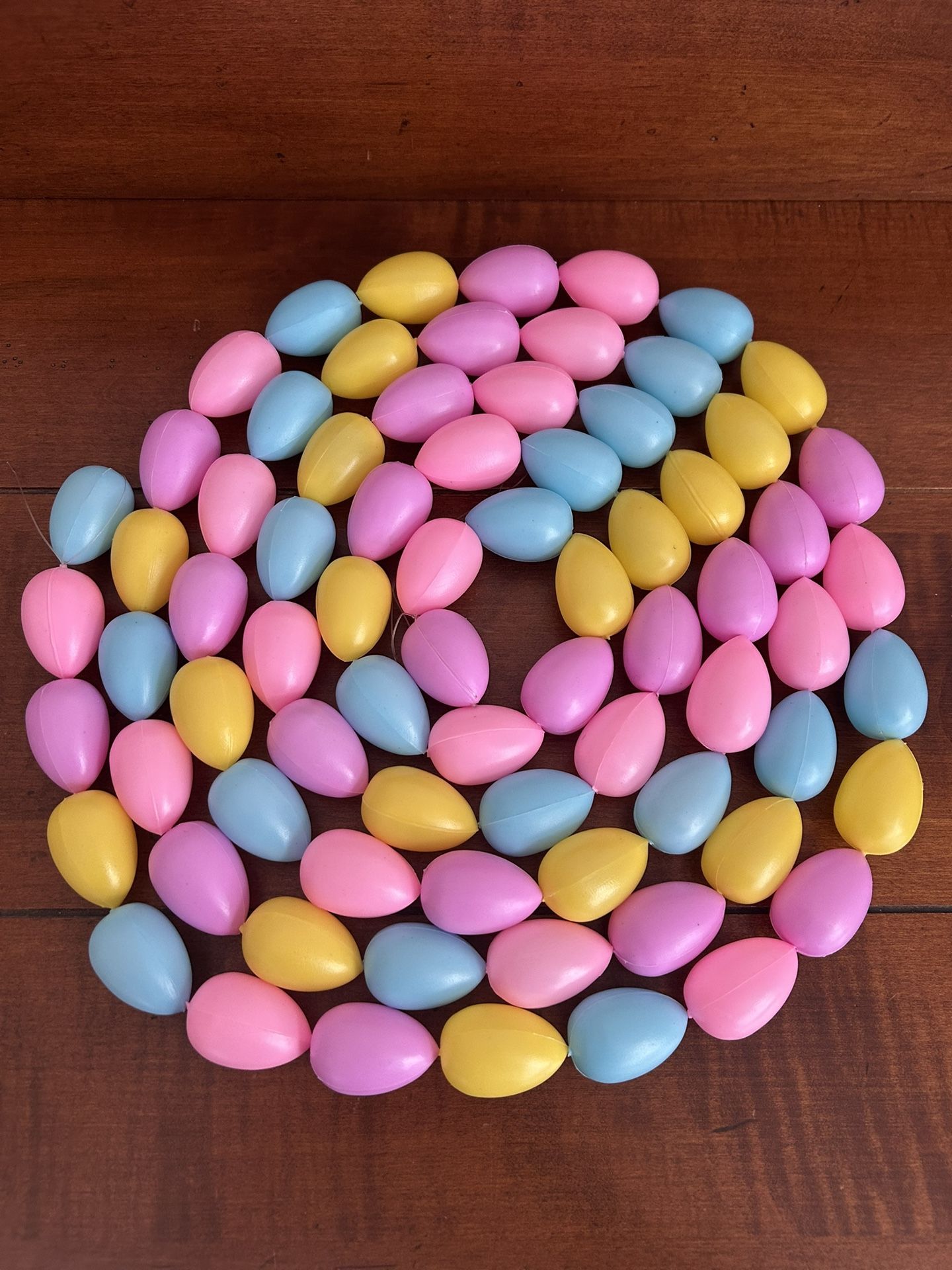 Vintage Easter Egg Plastic Garland Decoration - about 8.5’ long