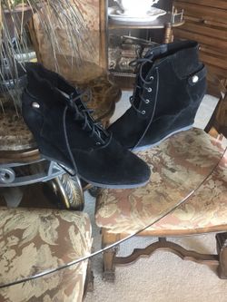 Michael Kors suede black wedge