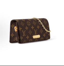 LOUIS VUITTON Lily Detachable Chain Flip Closure Coated Canvas Canvas Bag Wallet Women's Brown(142)68