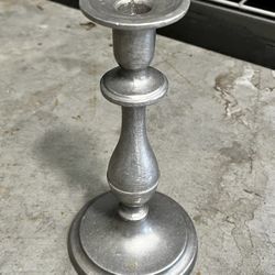 Antique Pewter Candle Holder