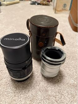 Minolta Camera Lens + Adapter Bundle