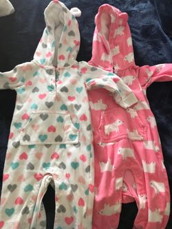 Baby girl 9 month fleece jumpers