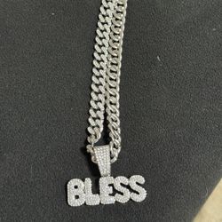 Iced Out Bless Chain 