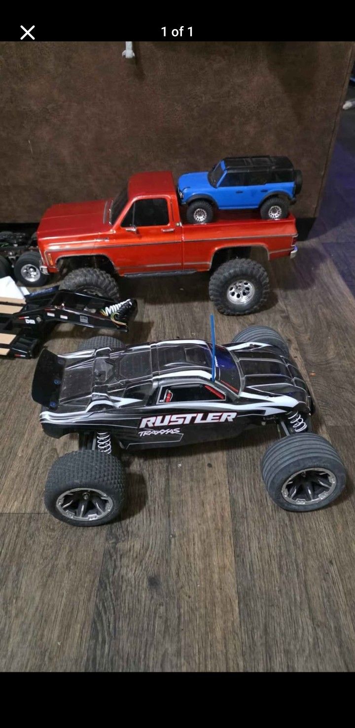 1/10 Rustler And 1/18 Bronco