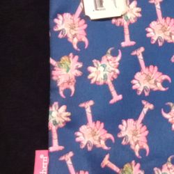 Simply Southern Palmetto Moon Pink & Blue Large Zipper Bag New With Tags