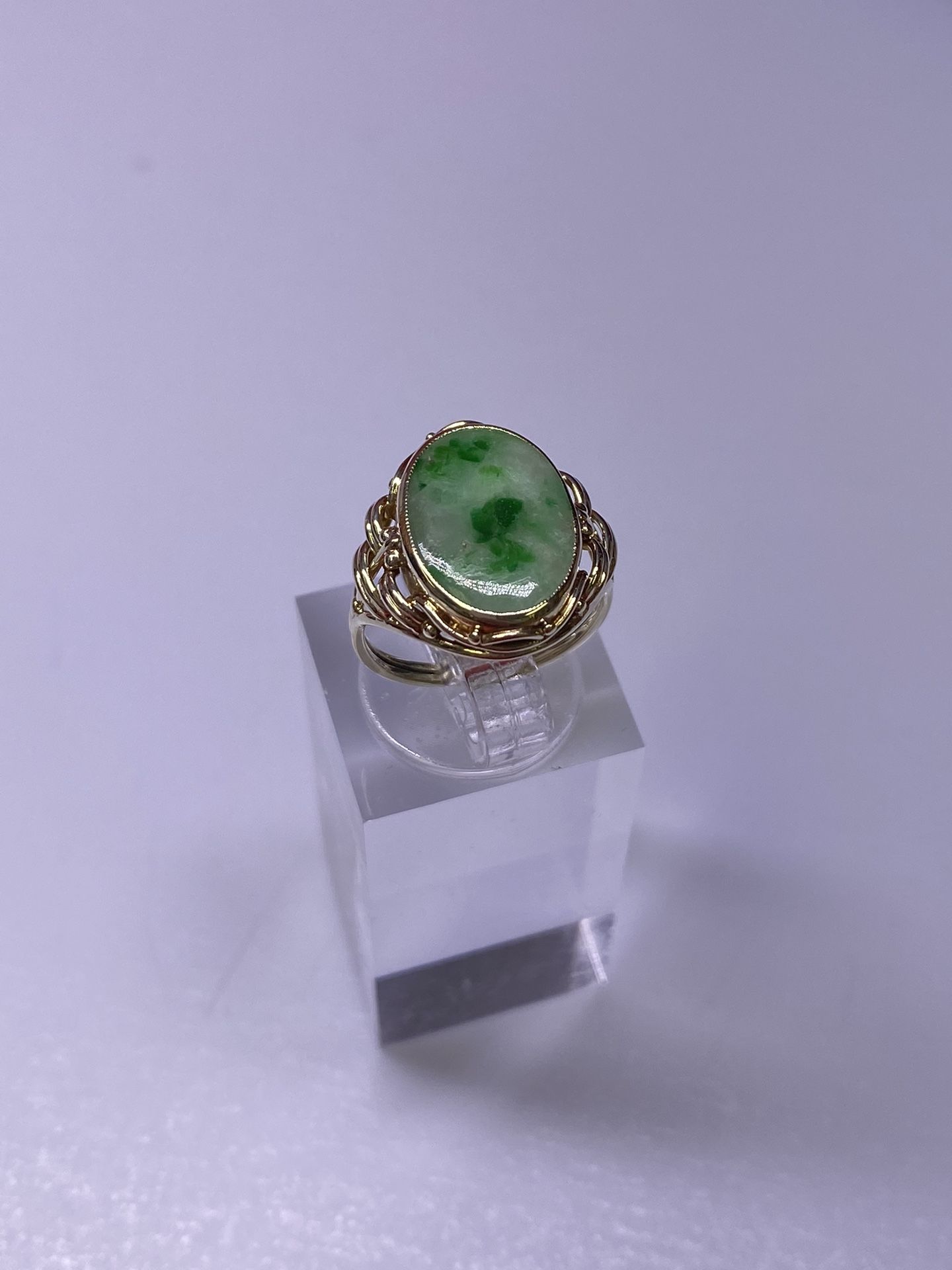 14k Jade Ring