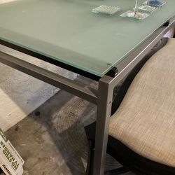  Sturdy etched glass desk 