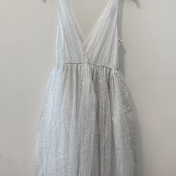 Sparkly Silver 50s style prom Dress Size M New