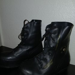 Mens Waterproof Steal Toed Boots Size 9W