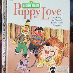 Little Golden Book #109-64 Sesame Street Puppy Love 1983