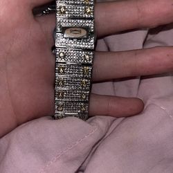 Iced out Cartier watch