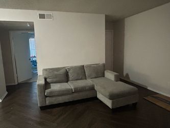 GRAY COUCH WITH CHAISE