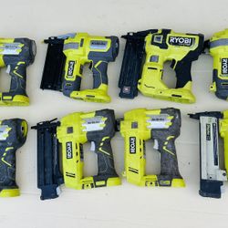 Ryobi ONE+ 18V AirStrike Nailers & Staplers – Lot for Parts or Repair