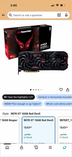 AMD Red Devil 9070xt