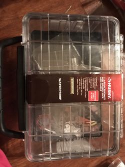 Husky 11 in. Polycarbonate Storage Bin lock box