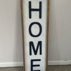Vertical “HOME” Wall Decor