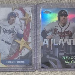 Lot Of 2 Freddie Freeman Baseball Cards