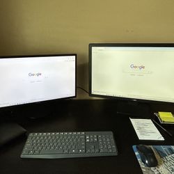 ASUS 24” Monitor  Dell 27” Monitor 