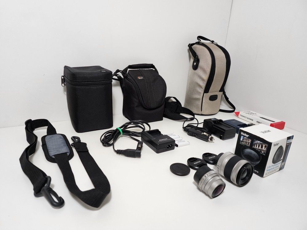 Lens, Cases, Batteries, Chargers, Remote Control, Shoulder Strap Belt