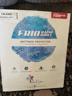 Brand new FRIO RAPID CHILL MATTRESS PROTECTION CAL KING Size 5 sided protection in box with manual Retail price $219 as shown in the invoice pictures