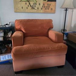 Orange arm chair