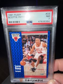 1991 Fleer Scottie Pippen #33 PSA 7 Graded Chicago Bulls NBA Basketball Card