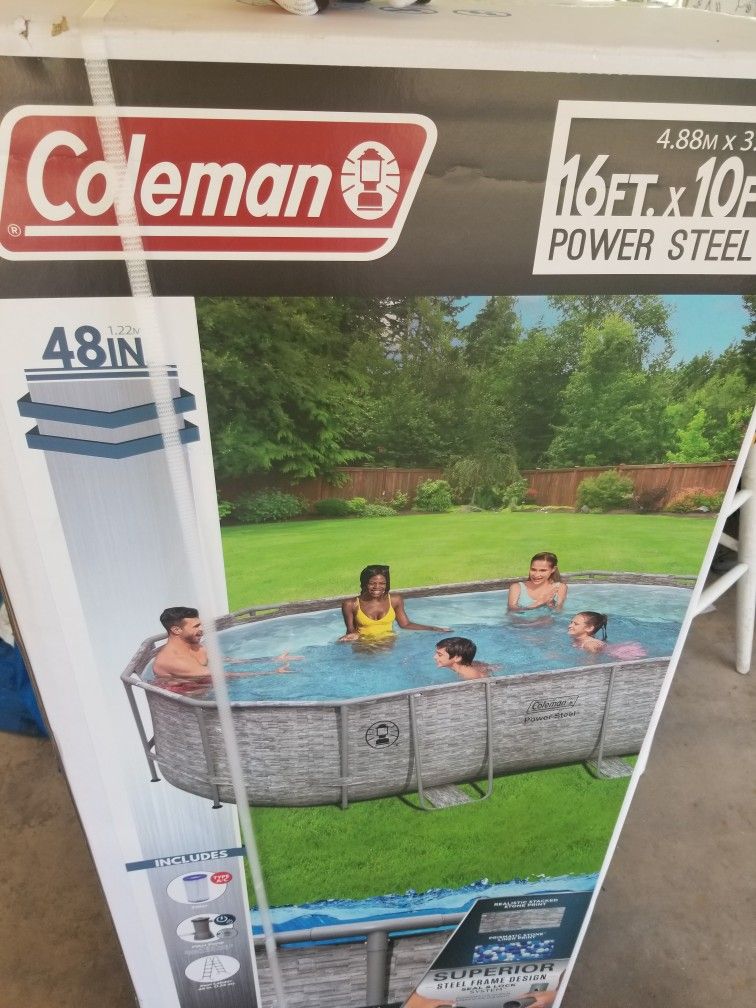 16×10ft Coleman Pool, 4ft Deep & ALL accessories for Sale in Dunnellon