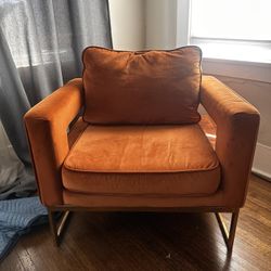 Orange Accent Chair 
