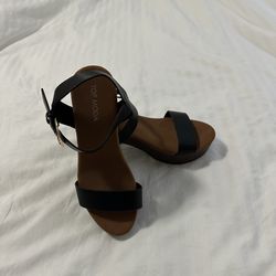 TOP Moda Black and Brown Women's Sandals