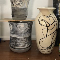 Hand Painted Garden Pots Plantars Terra-cotta