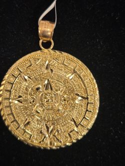 14kt Aztec Calendar charm