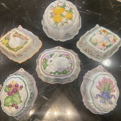 Franklin Mint 1986 Le Cordon Blue Vintage Porcelain Jello Molds