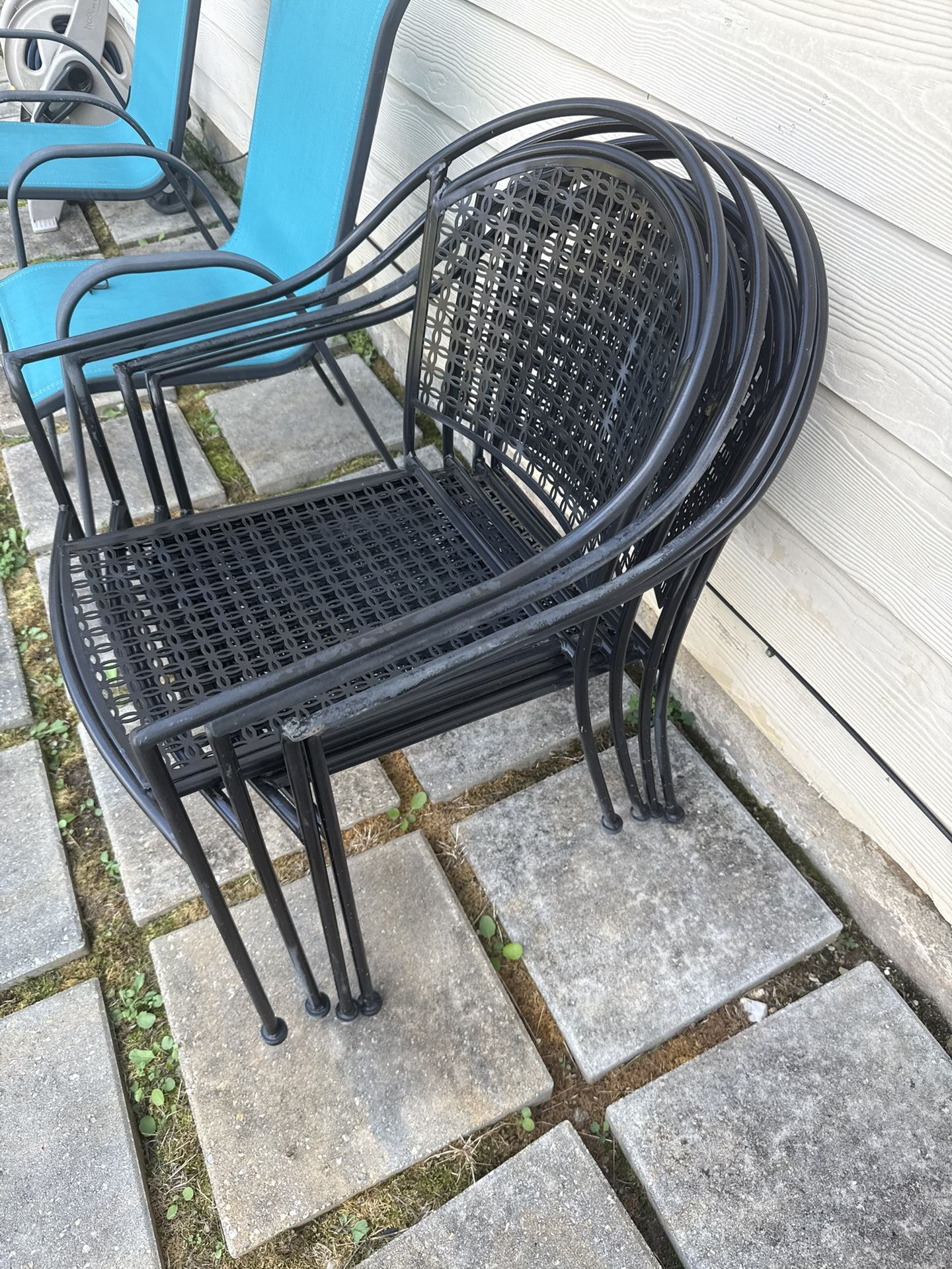 Black Iron Outdoor Chairs