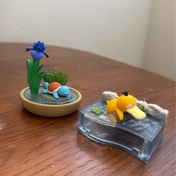  Pokemon   Psyduck  & Squirtle Figurine 