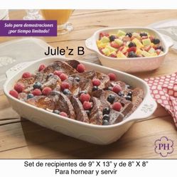Juego De Moldes De 9” X 13” Y De 8” X 8” Nuevos En Sus Cajas 