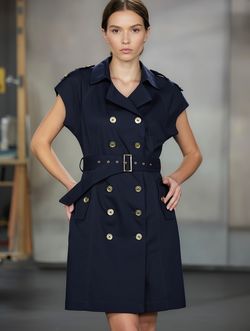 Calvin Klein Navy Trench Dress Size 10 – Like New!