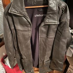 Leather Jacket Claiborne Lambskin Men L