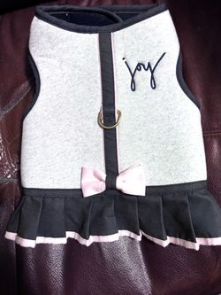 Medium Dog Harness. Joy dog dress harness with bow.