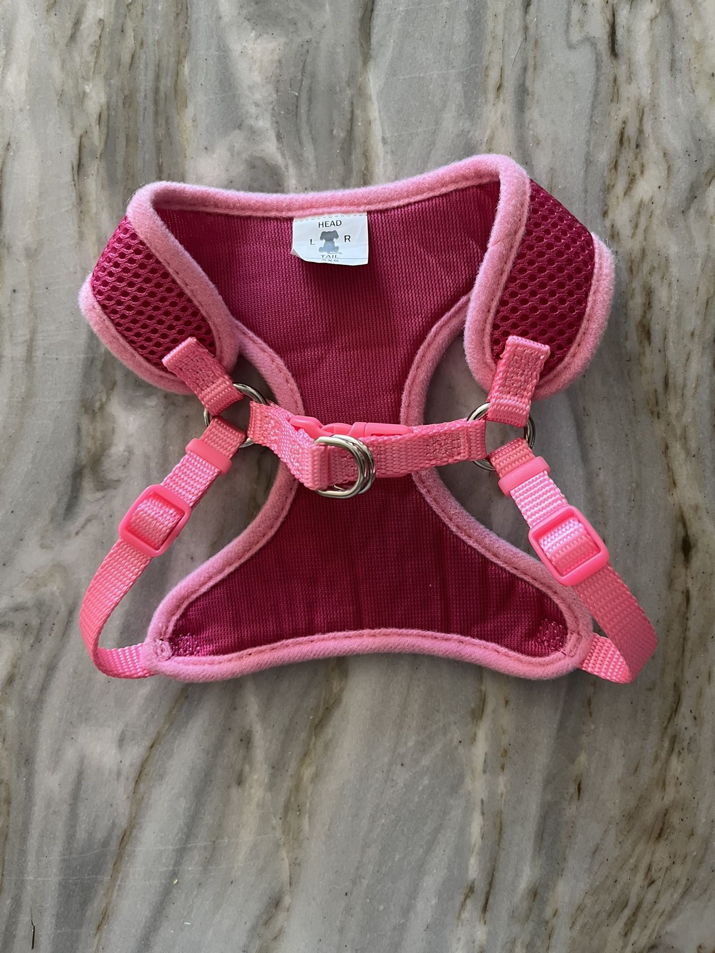 Pink Adjustable Puppy Harness size XXS