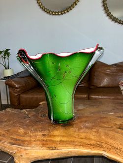 REDUCED PRICE- Beautiful Glass Art Vase Decor