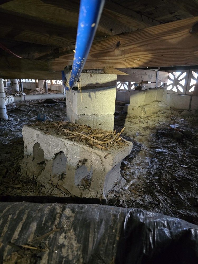 Does Your Mobile Home Look Like This Underneath We Can Help Tex Me At (contact info removed) Vapor Barrier And Insulation ,leveling And Piers