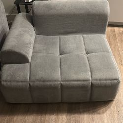 Single grey cloud loveseat
