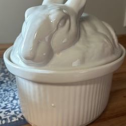 Vintage Rabbit Casserole Dish