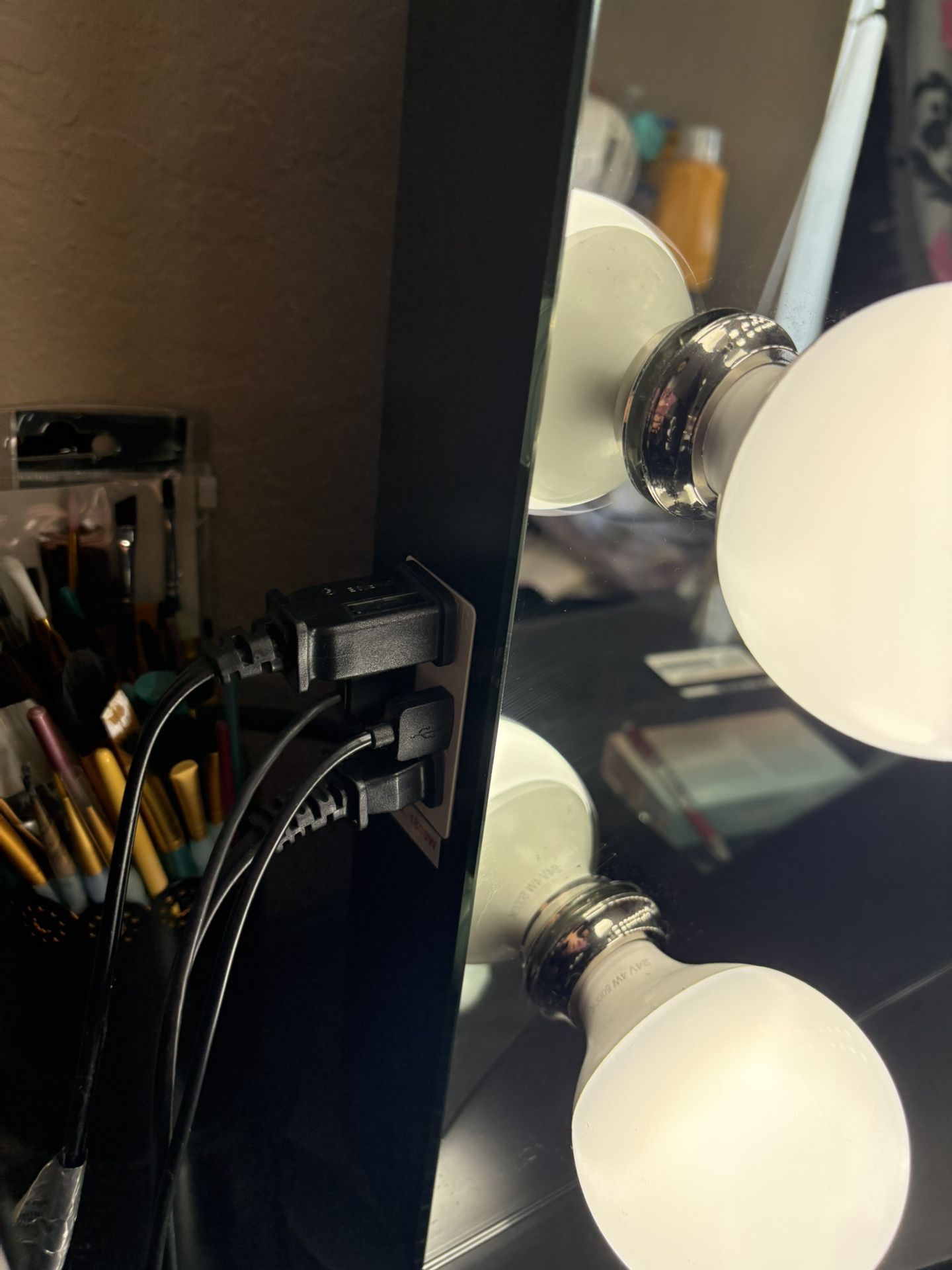 Vanity Black Bluetooth Mirror